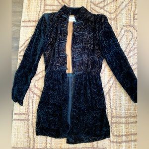 Vintage Oscar de la Renta black devoire tunic